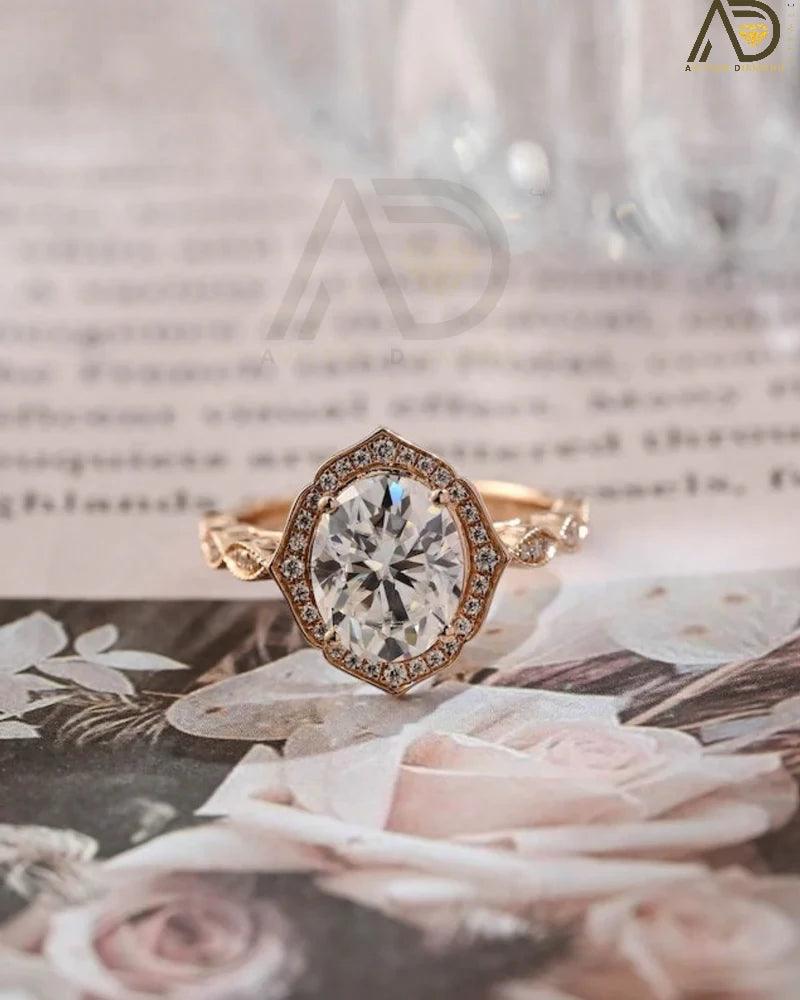 oval halo engagement rings