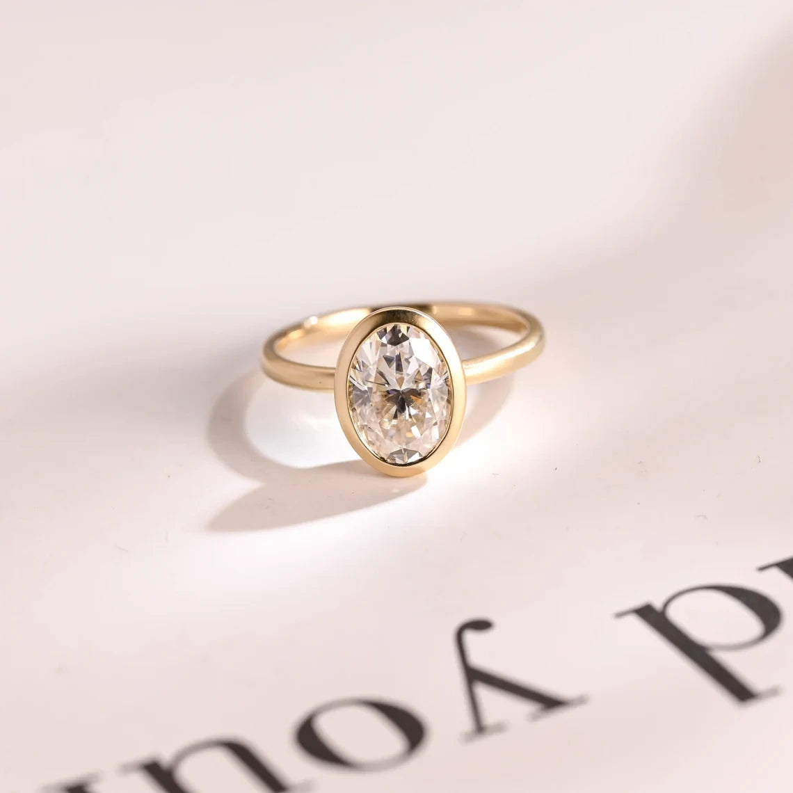 oval moissanite ring