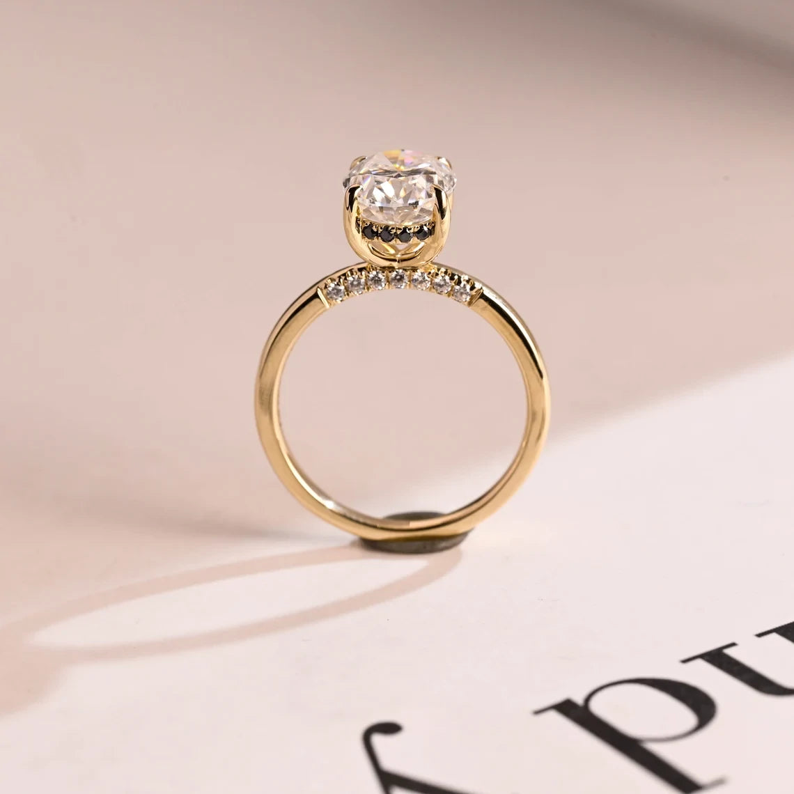 gold solitaire ring,