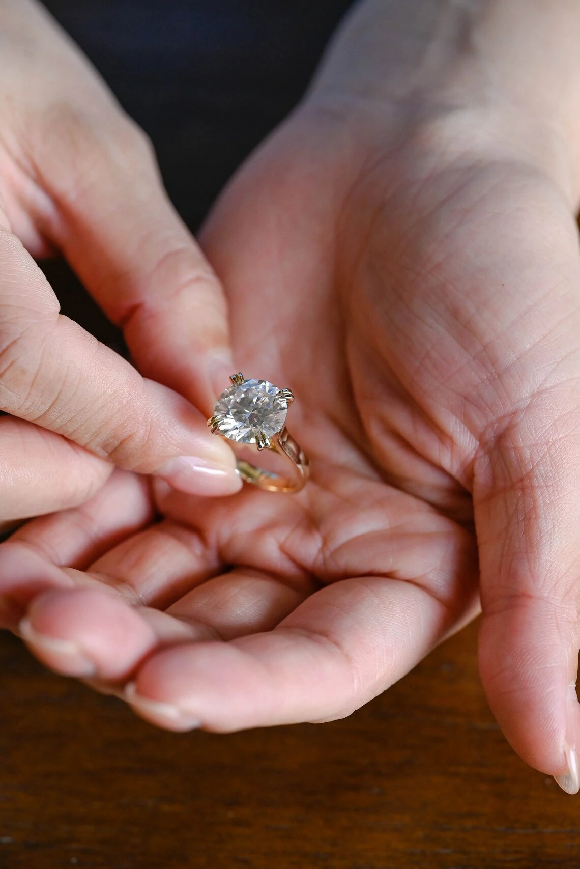 Heartfelt & Handmade | Moissanite Gold Ring | Engagement Beauty