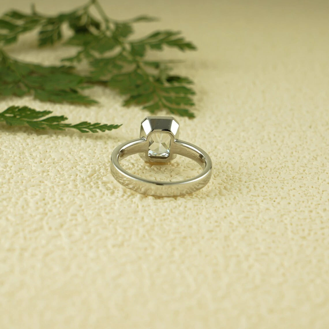 unique moissanite ring | handmade moissanite jewelry | radiant cut solitaire