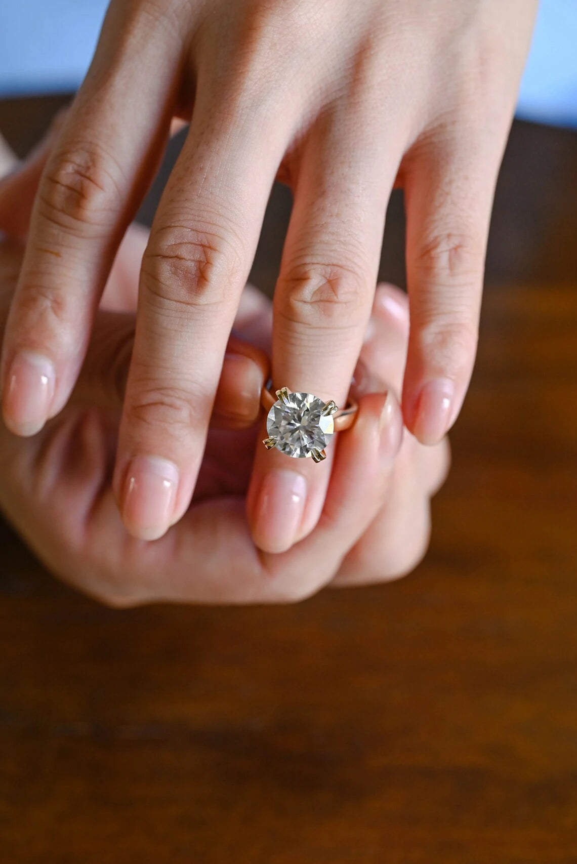 Crafted to Shine | Moissanite Vintage Ring | Low Setting Design