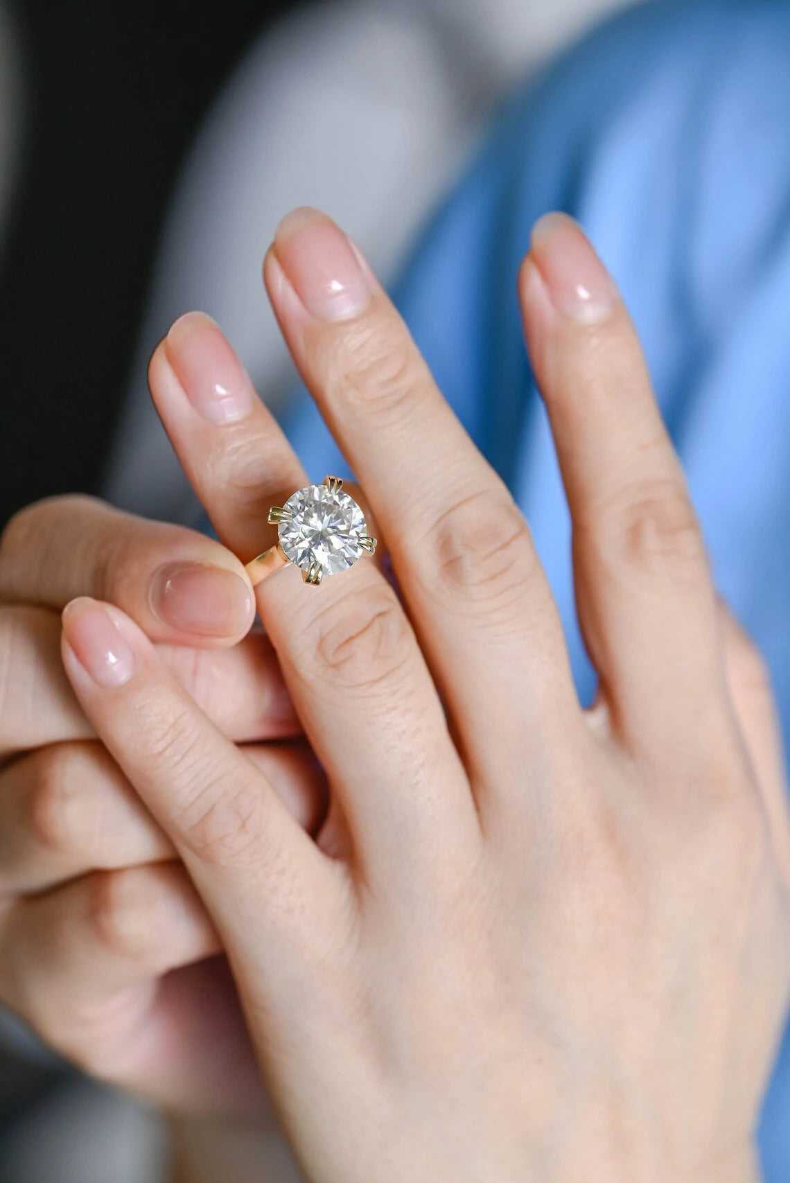 Designed to Impress | Double Claw Gold Ring | Moissanite Magic