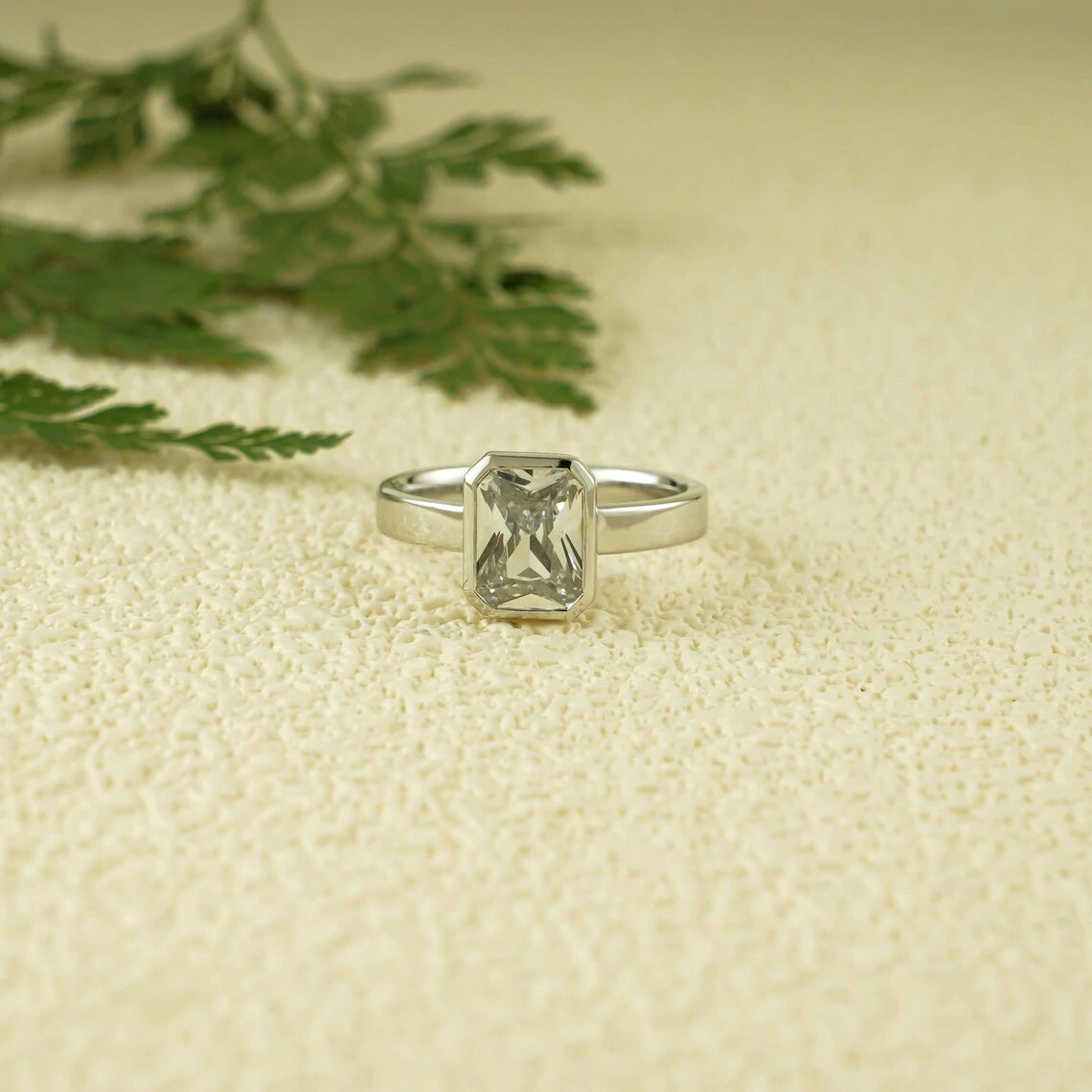 anniversary gift ring | eco-friendly diamond ring | radiant stone ring