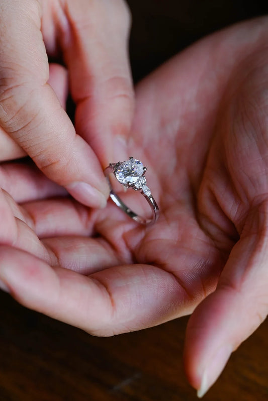 Oval Moissanite Engagement Ring