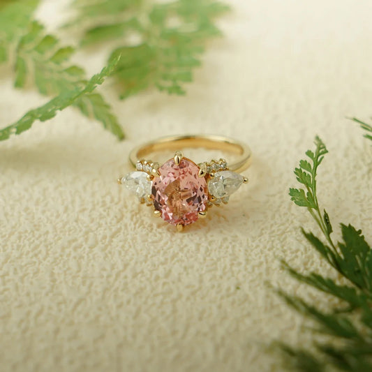 oval morganite engagement