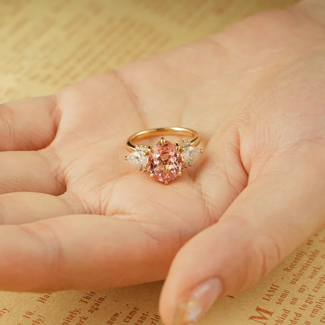 bold morganite solitaire