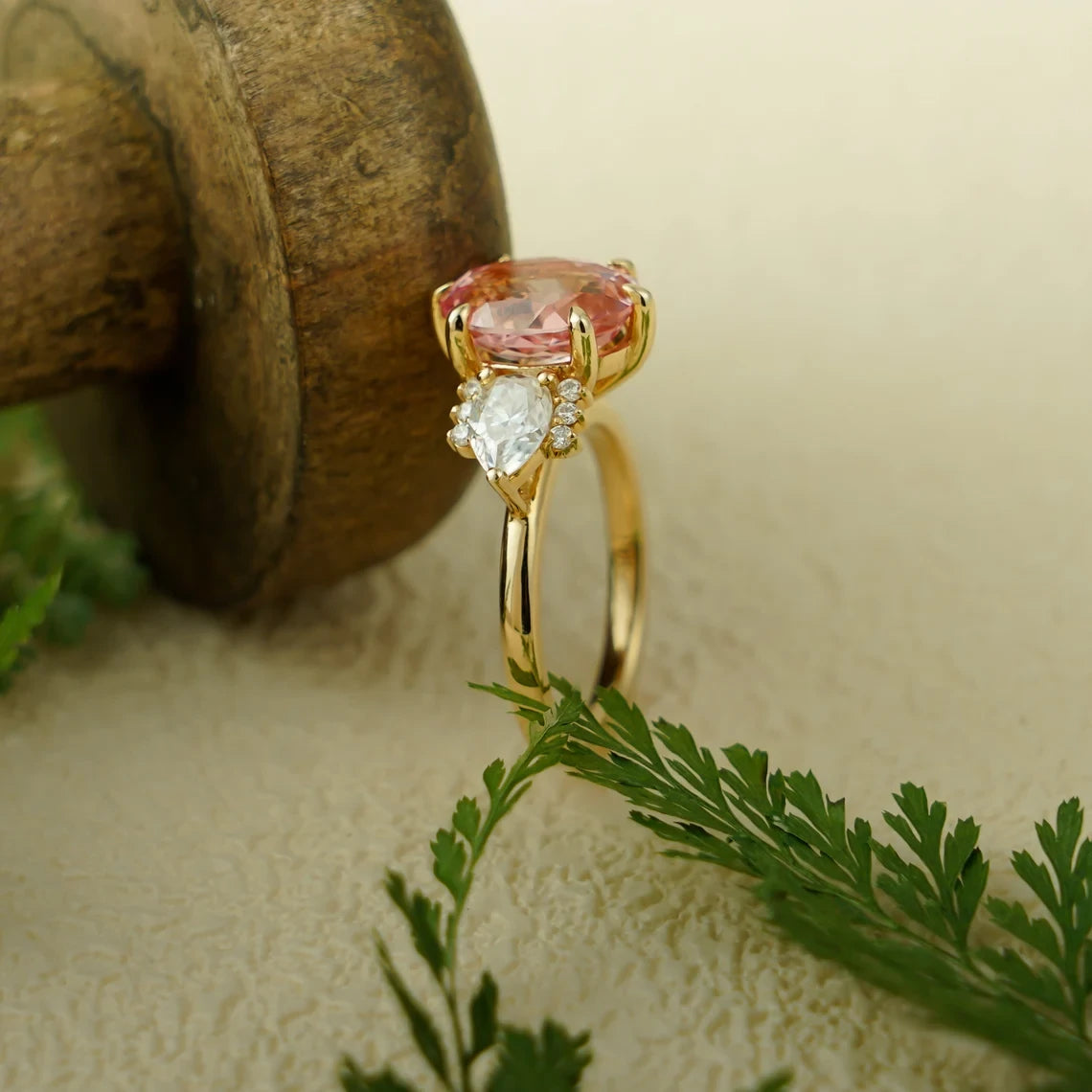 romantic pink engagement