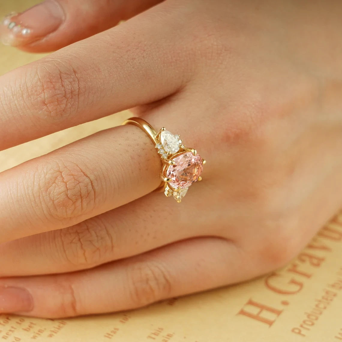 pink gemstone engagement