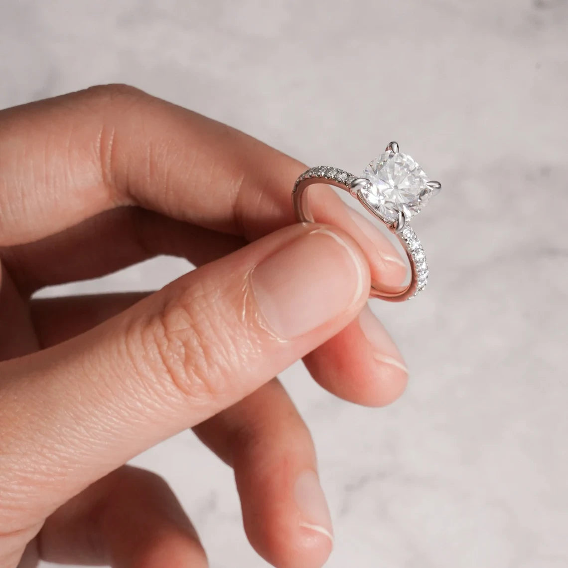 Dazzle Her Heart | Promise Ring Shine | Cushion Cut Glow