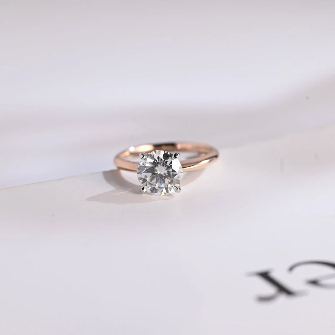 Modern Love Design | Two Tone Engagement | Moissanite Brilliance