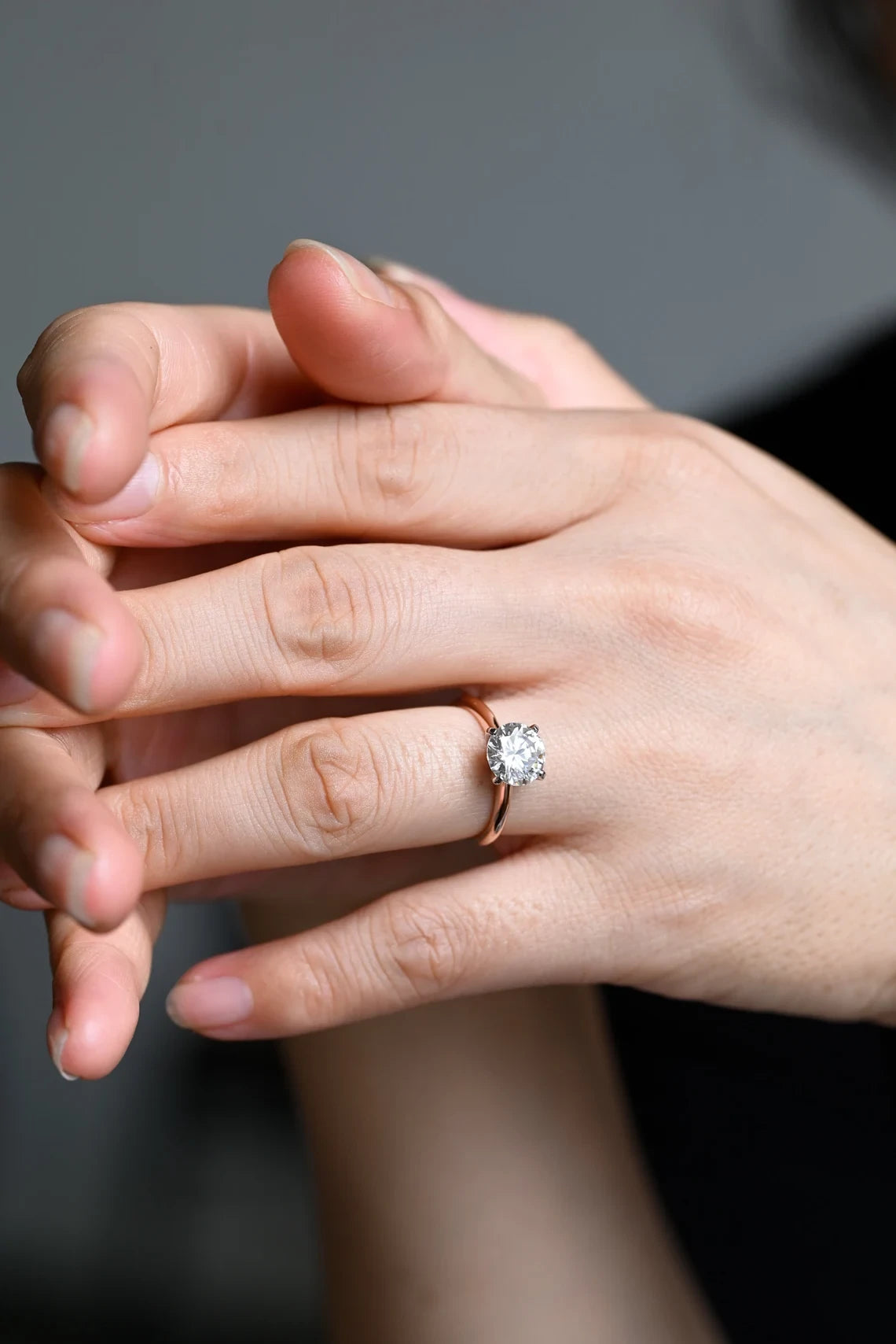 A Modern Classic | Two Tone Moissanite | Promise Ring Glow