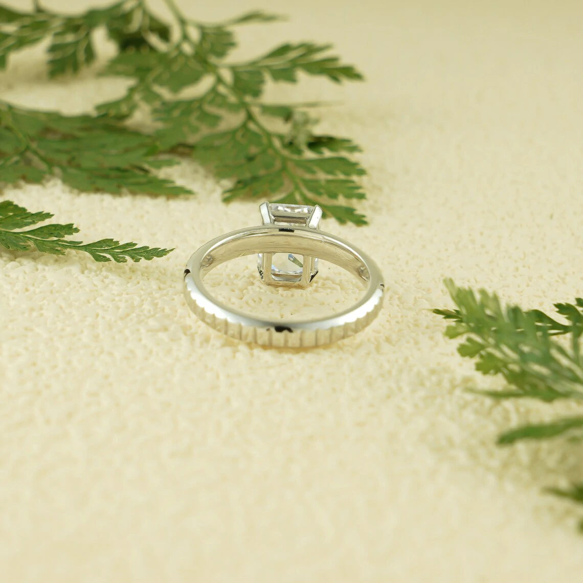 unique solitaire ring | 925 moissanite ring | radiant brilliance ring