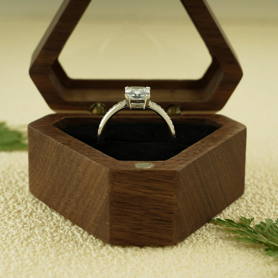 white gold moissanite ring | minimalist bridal ring | sleek proposal ring