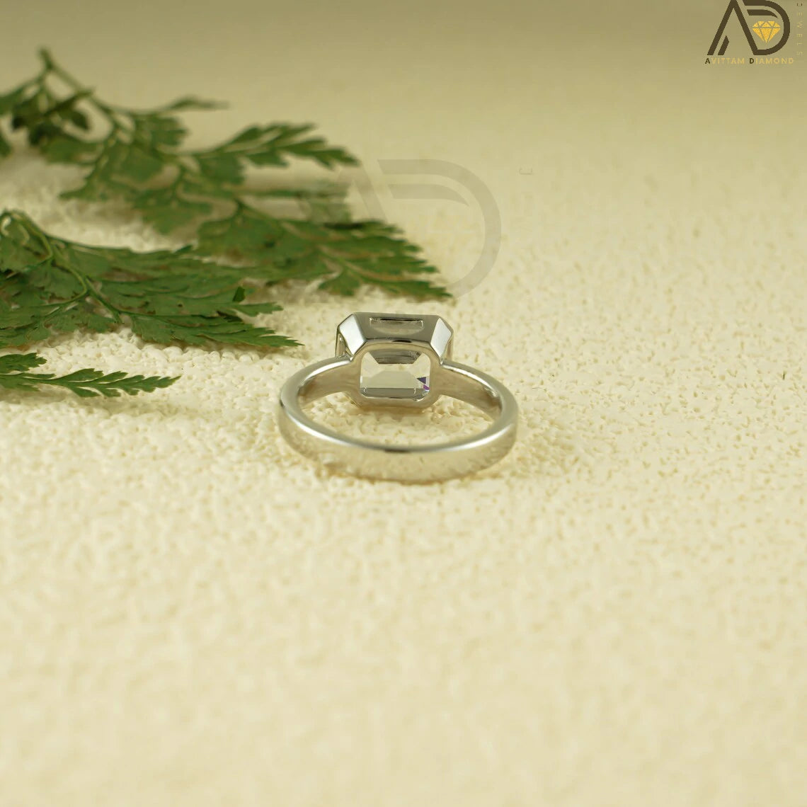 Moissanite Bridal Jewelry | Minimalist Promise Ring | Gold Band
