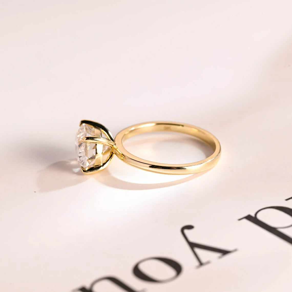 oval moissanite yellow