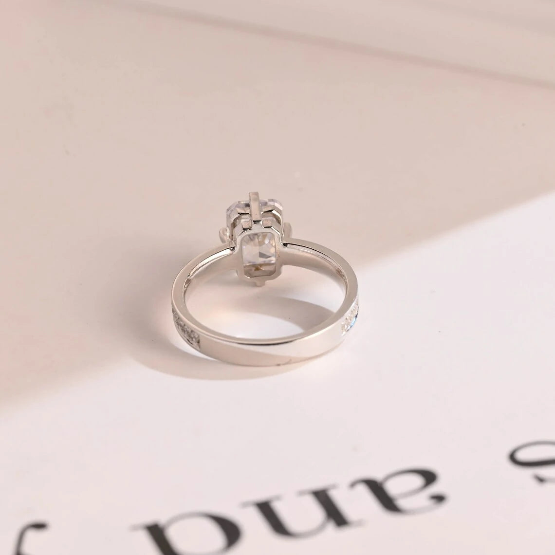 moissanite proposal ring | luxury moissanite ring | radiant brilliance ring