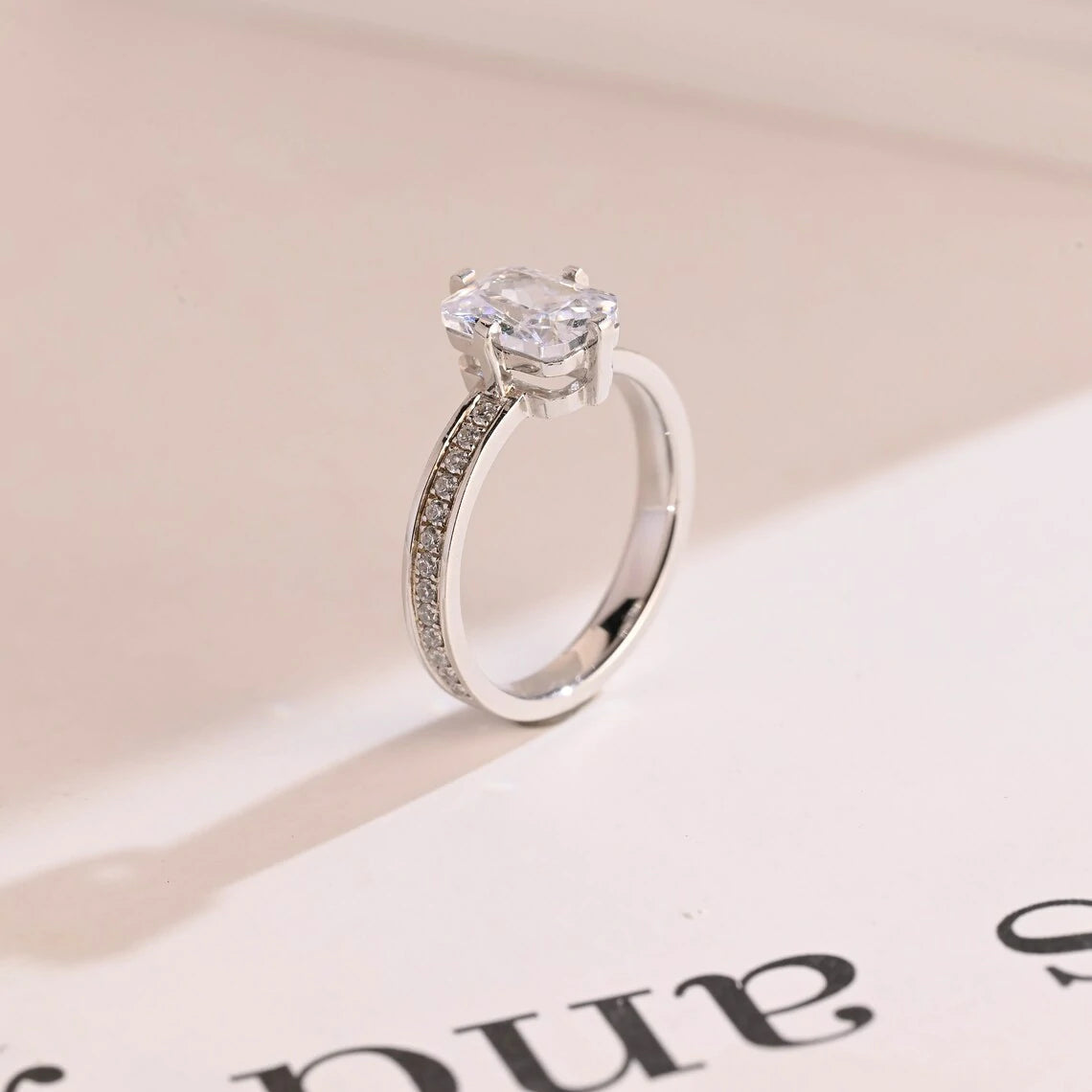 radiant halo alternative | radiant solitaire moissanite | timeless moissanite