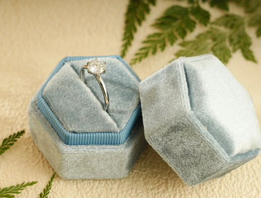 Vintage Charm | Round Cut Sparkle | Solid Gold Moissanite