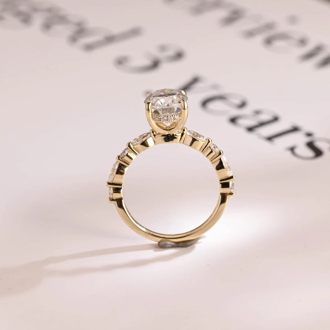 anniversary moissanite ring