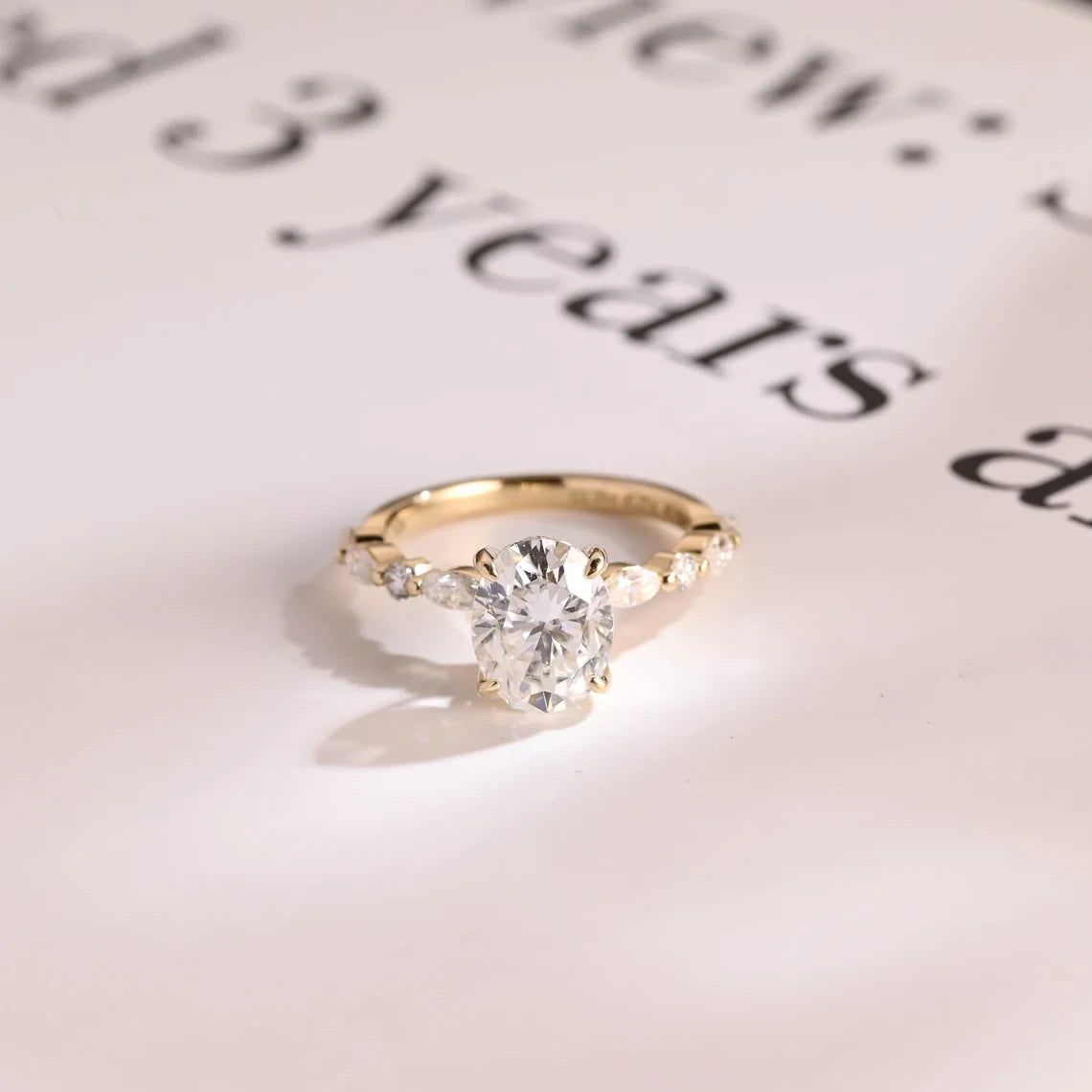 oval moissanite ring