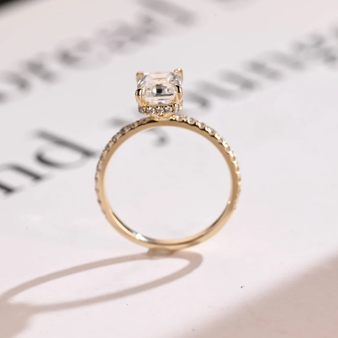 Wedding Ring Sparkle | Moissanite Glow | Gold Anniversary