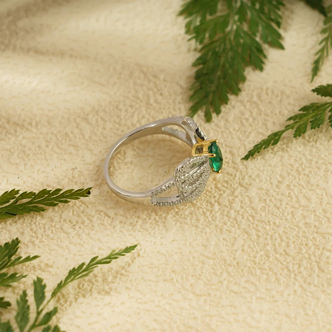 handmade green ring