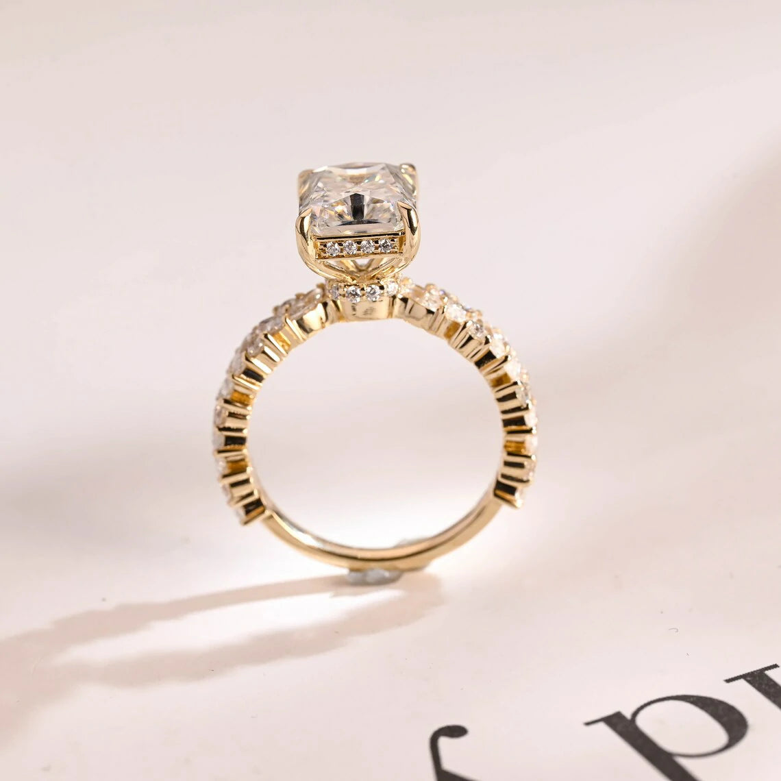 Elegant Proposal Ring | Radiant Glow Band | 18K Gold Shine