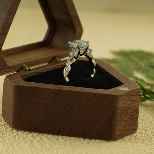 Heart cut moissanite ring