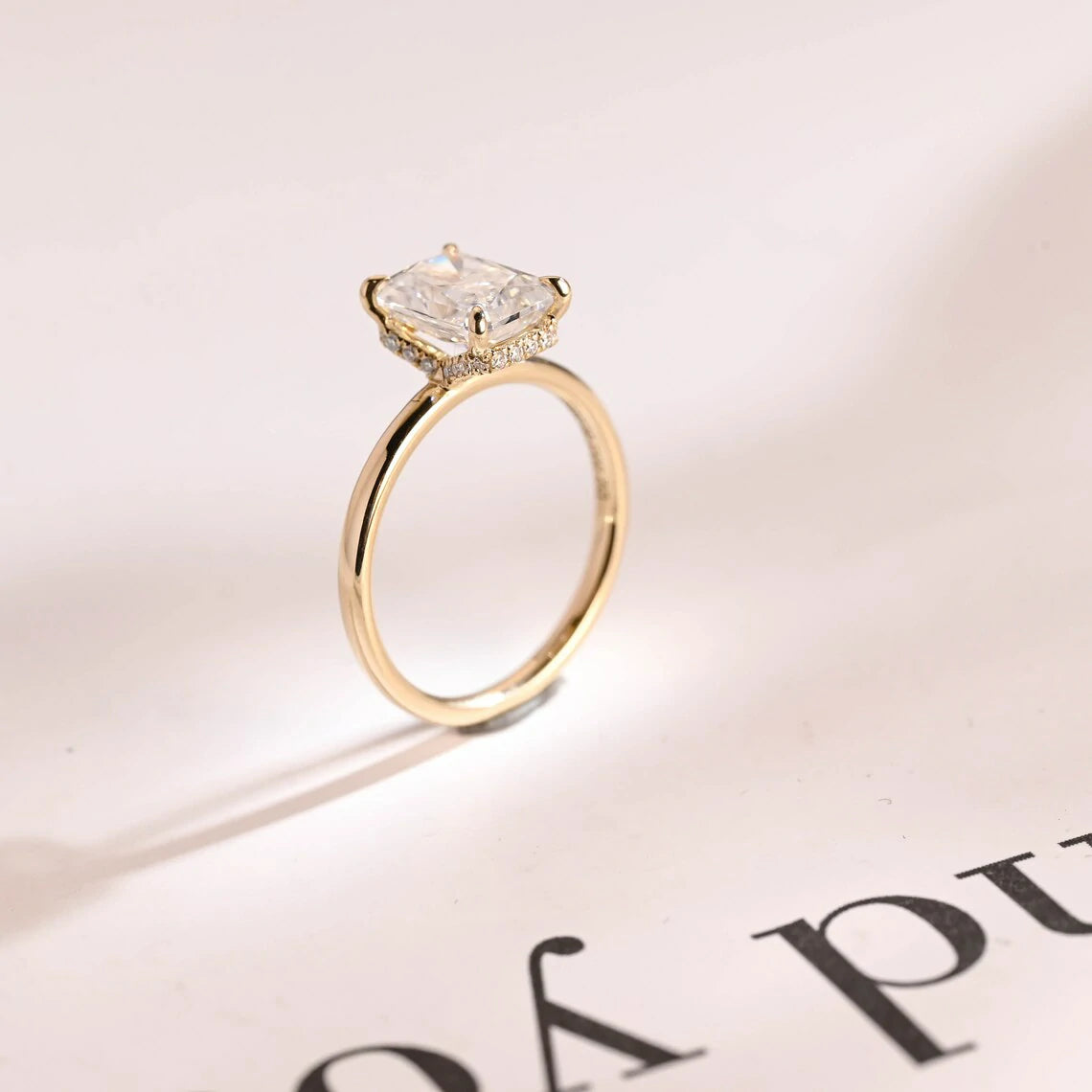 Timeless Brilliance | 18K Love Ring | Moissanite Gift