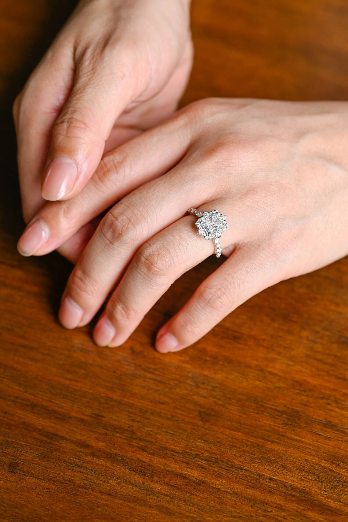 Classic with Fire | Radiant Ring Style | Gold Love Gift