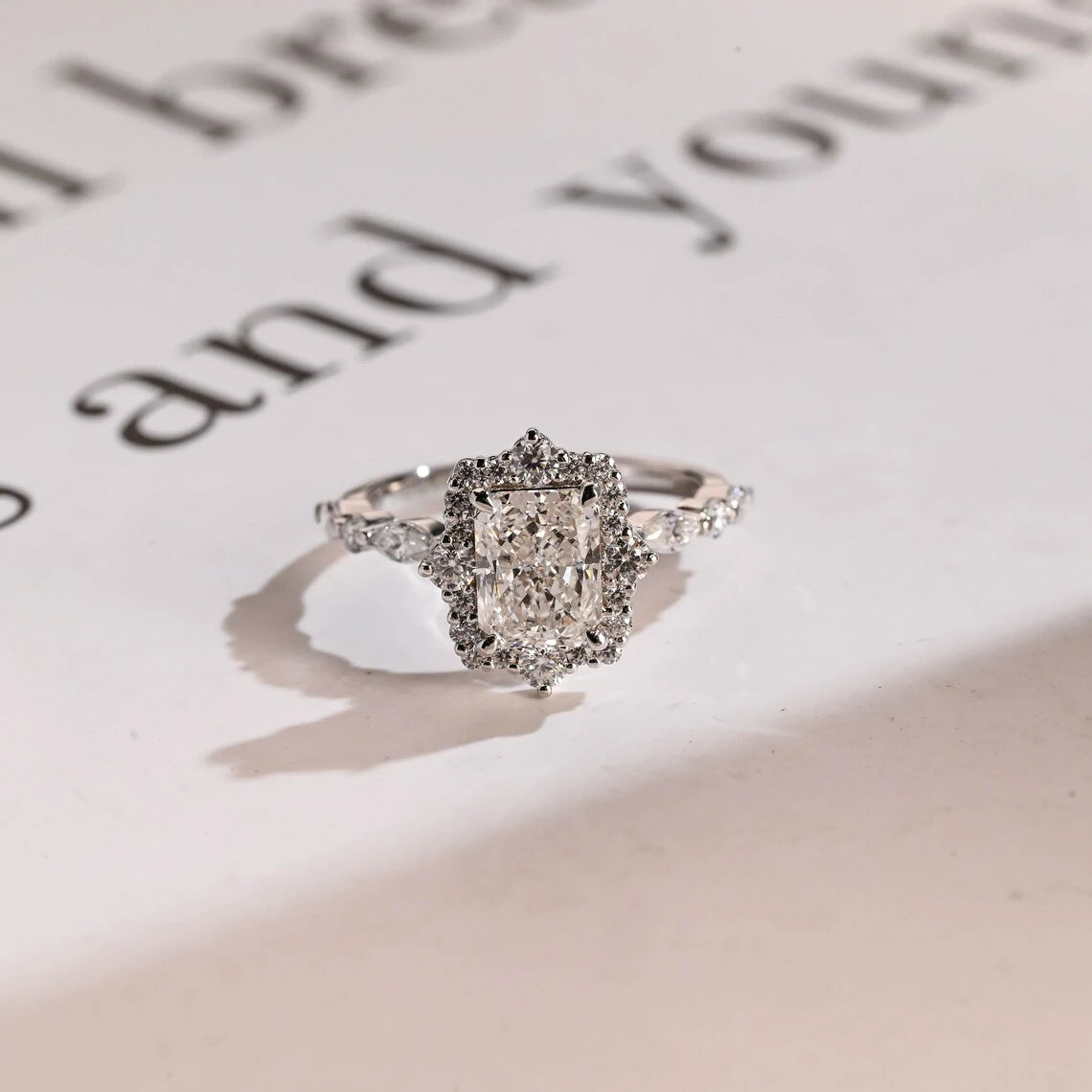 Moissanite Elegance | Gold Bridal Ring | Love for Her