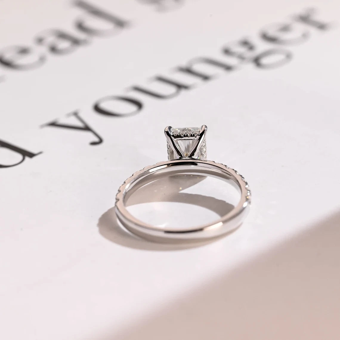 Wedding Ring Sparkle | Hidden Halo Fire | Moissanite Gift