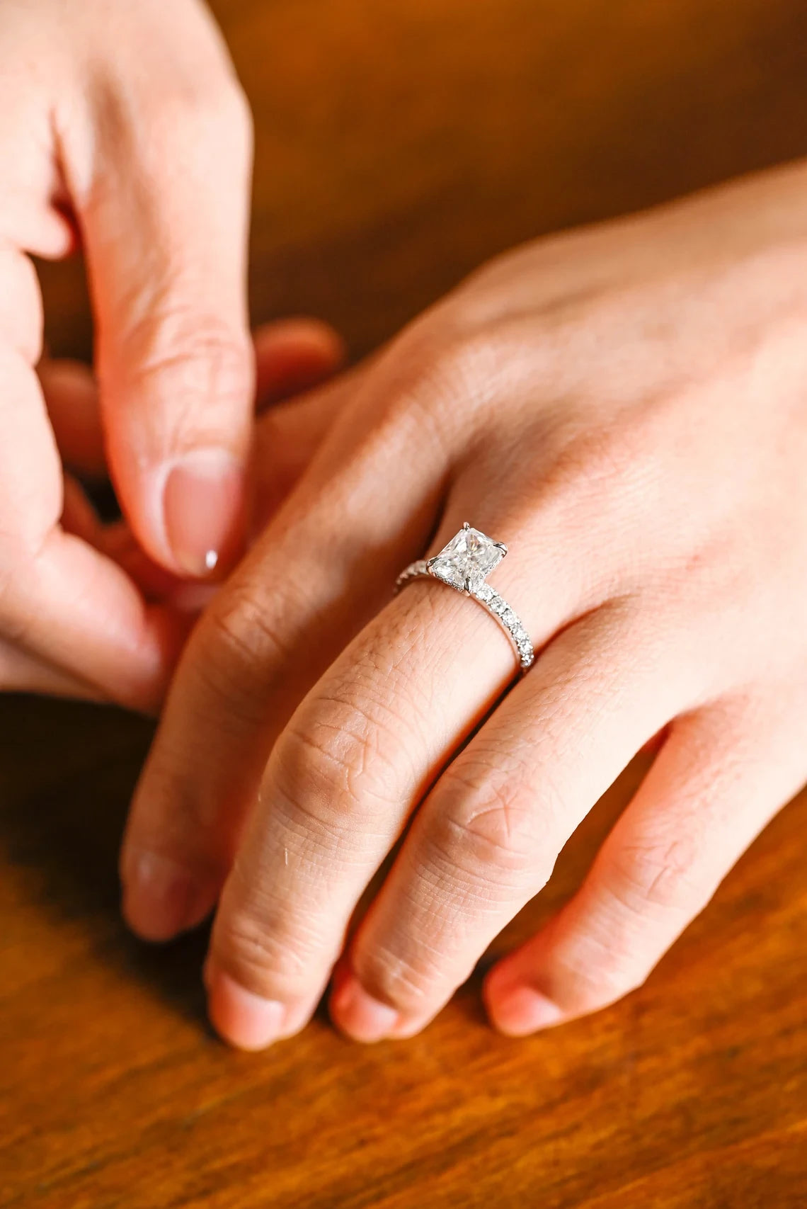 Romantic Gift | Moissanite Beauty | Pavé Wedding Band
