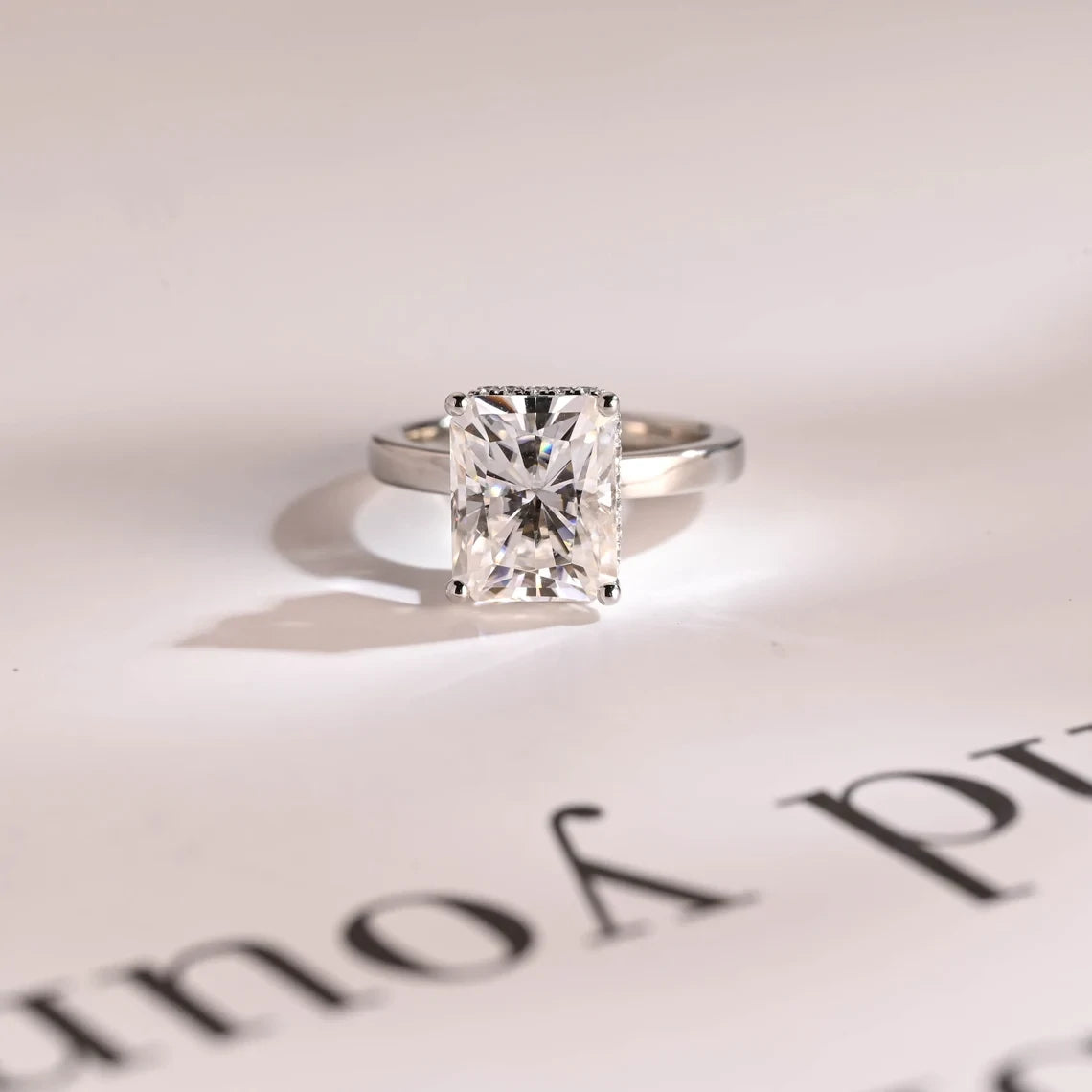 Hidden Halo Glam | Moissanite Fire | Bridal Ring Beauty