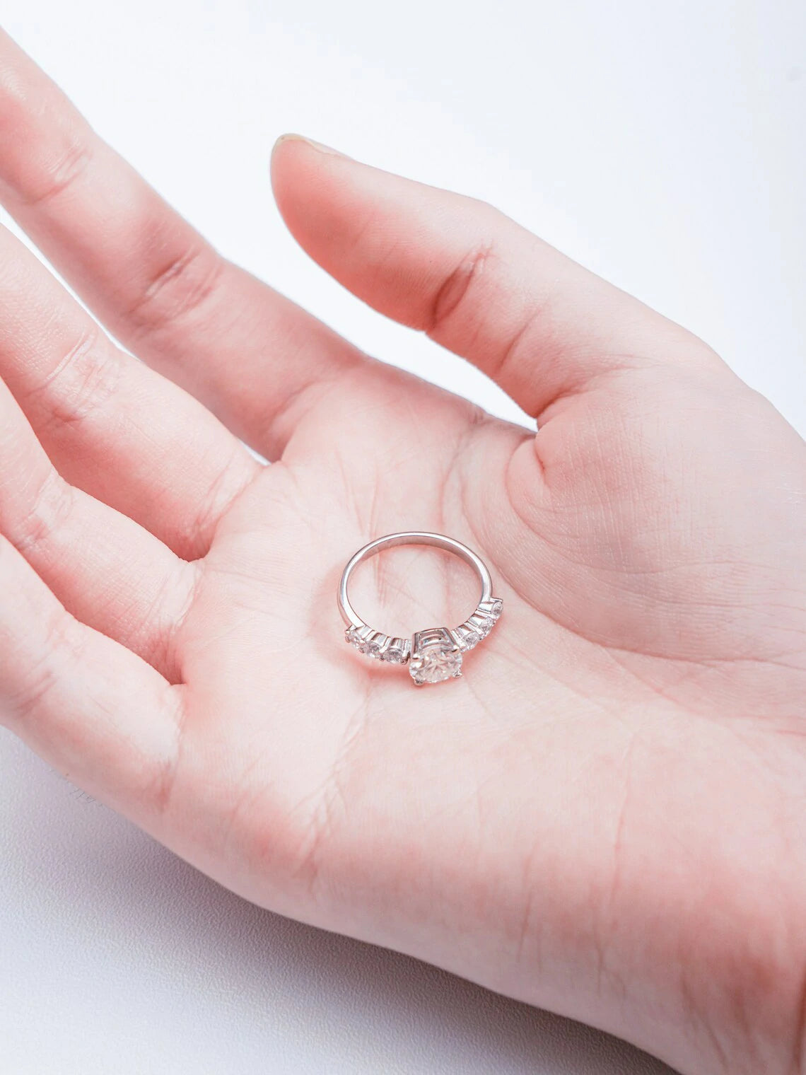 Forever Moments | Solid Gold Love | Round Moissanite Spark