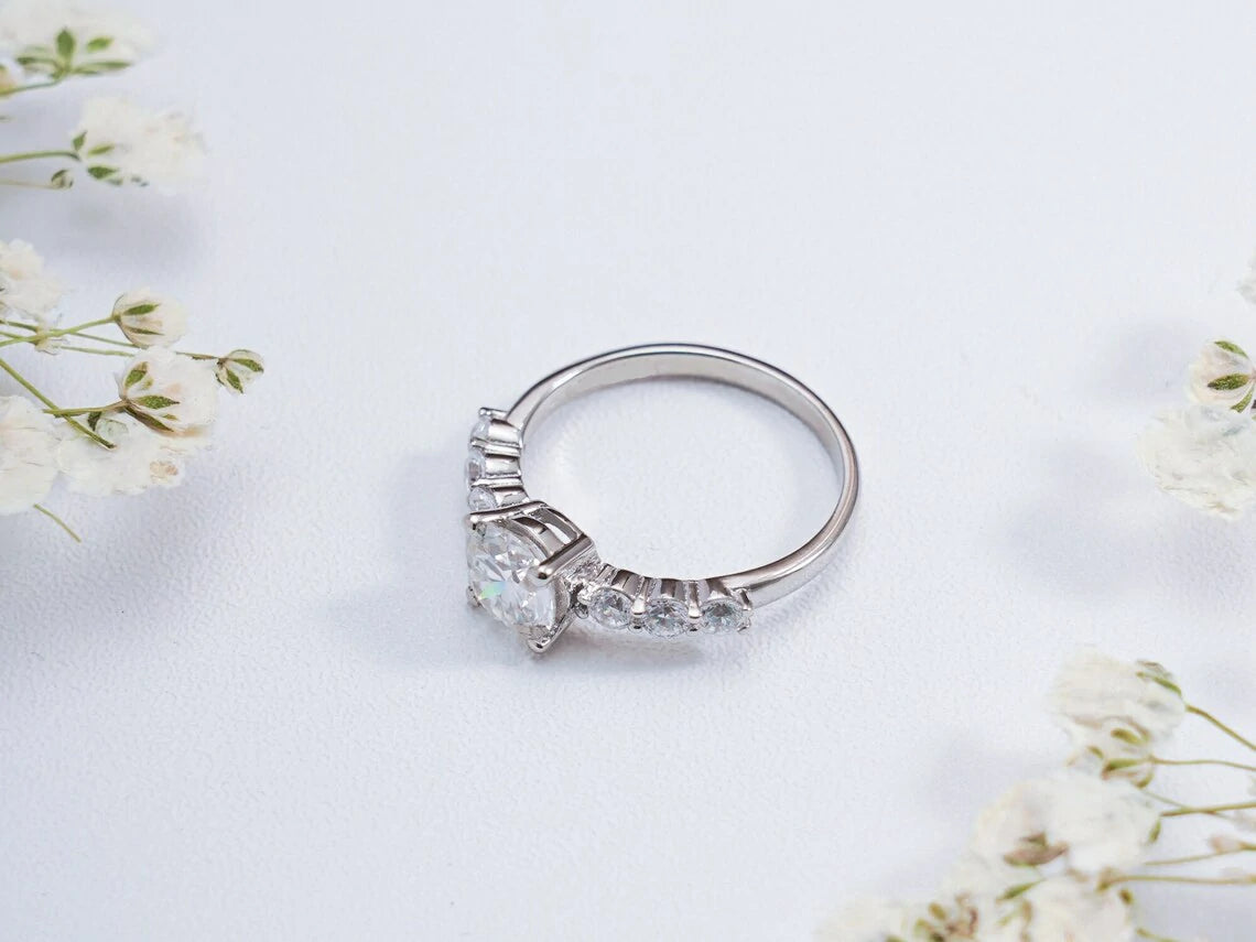 Golden Love Story | Solid Gold Sparkle | Moissanite Wonder