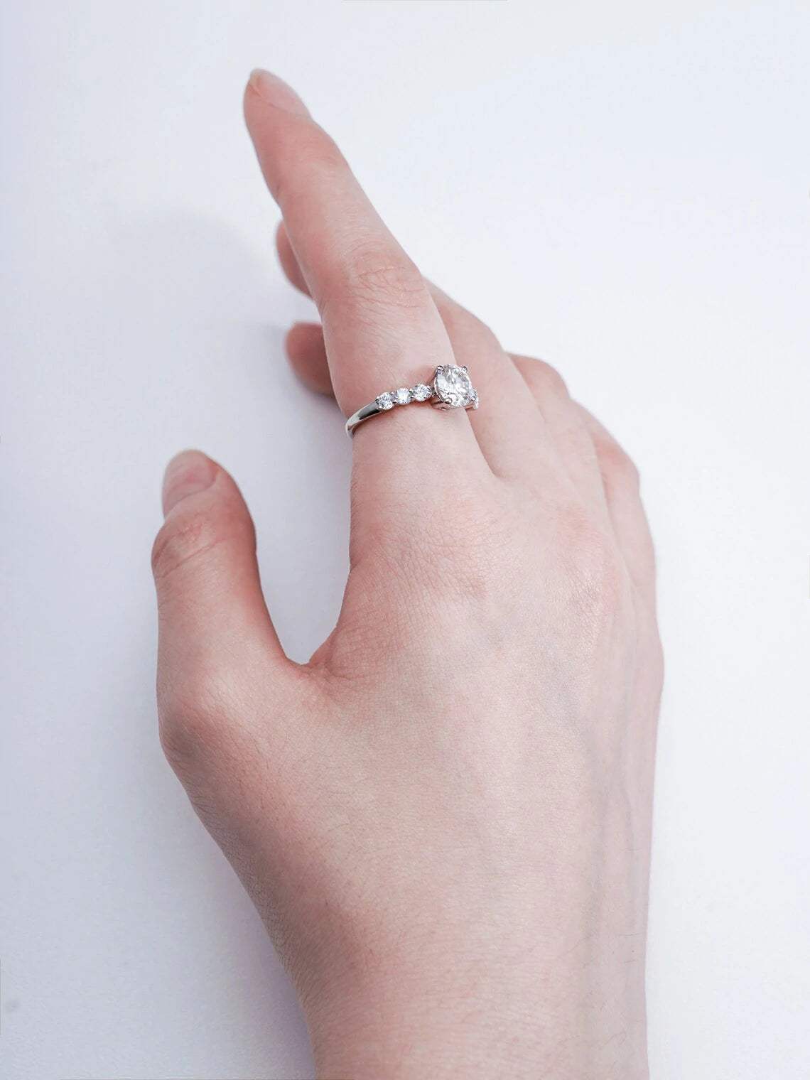 Shine Brightly | Half Pavé Round Cut | Promise Her Always