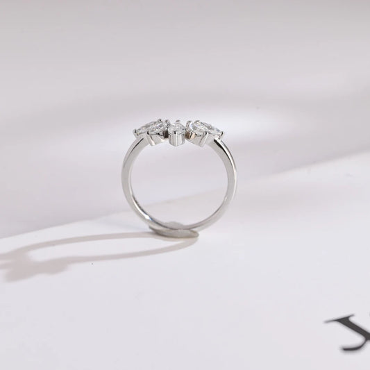 Marquise moissanite ring