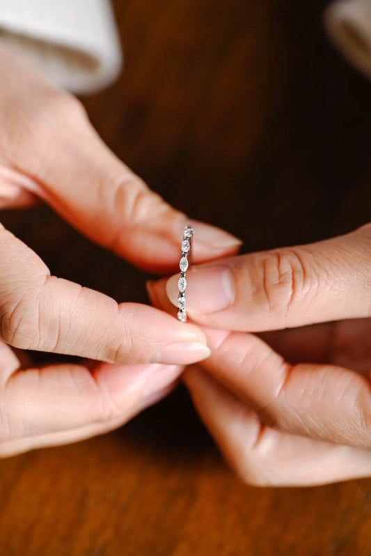 Marquise Moissanite Band