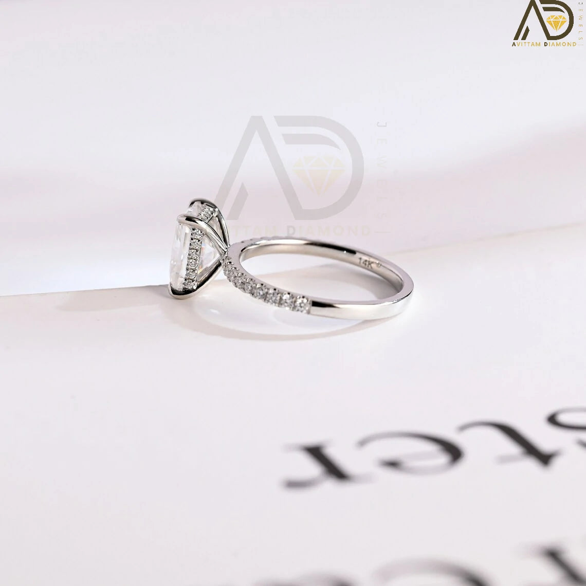 10K Solid Gold Diamond Band | 14K Solid Gold Engagement Ring | 18K Solid Gold Wedding Band
