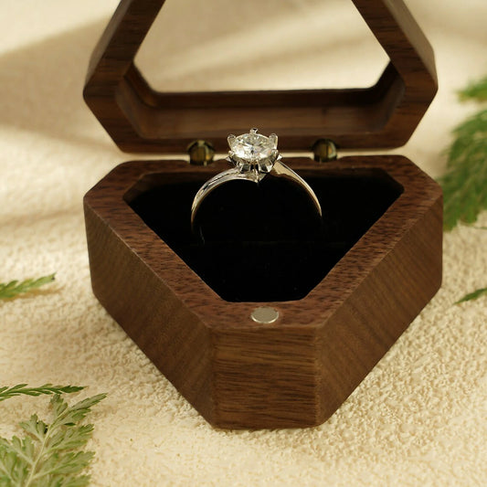 Sunflower Inspired Ring | Solid Gold Engagement | Moissanite for Her