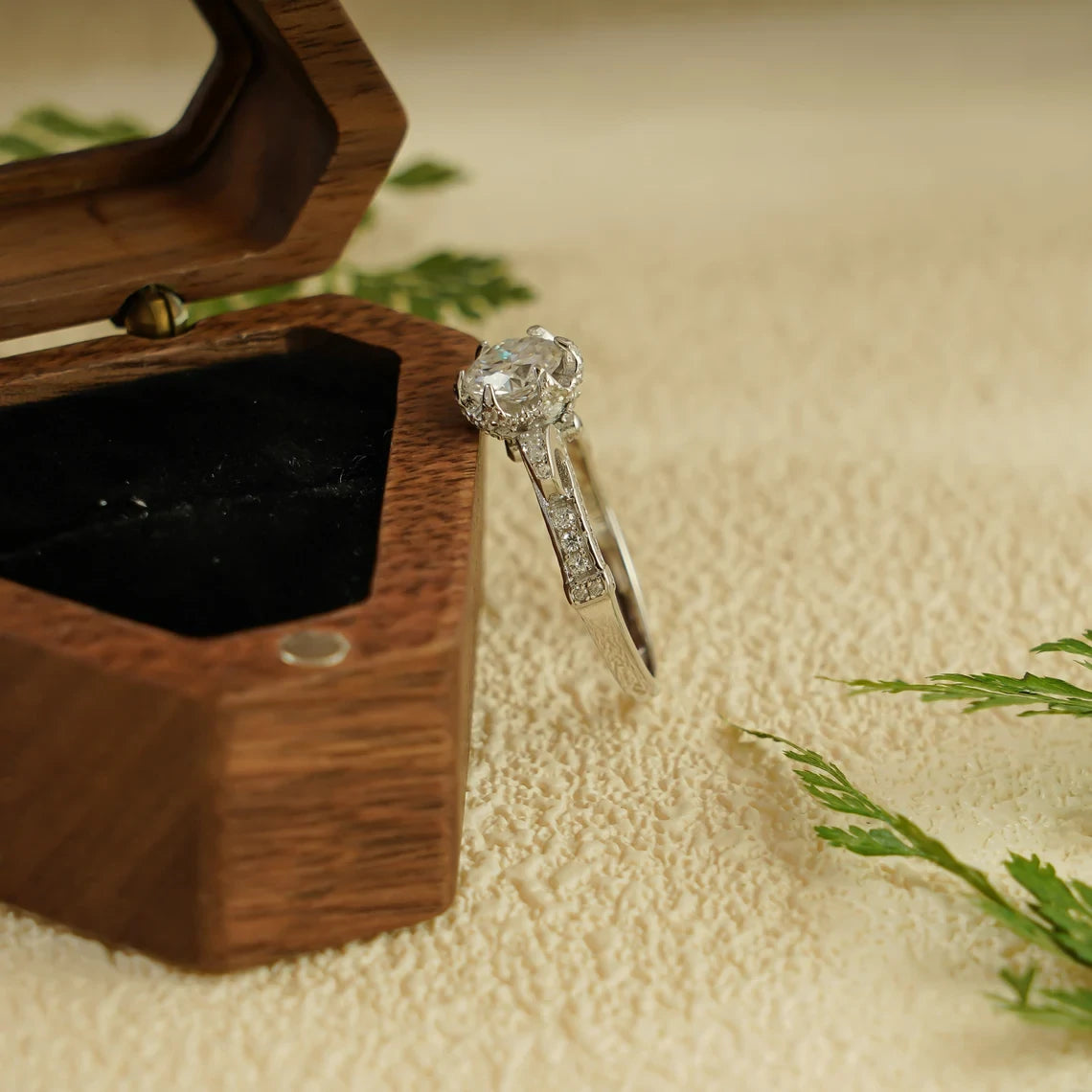 Unique Engagement Ring | 10K Gold Magic | Moissanite Gift