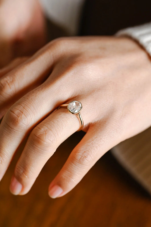 oval moissanite ring