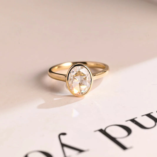 oval moissanite ring