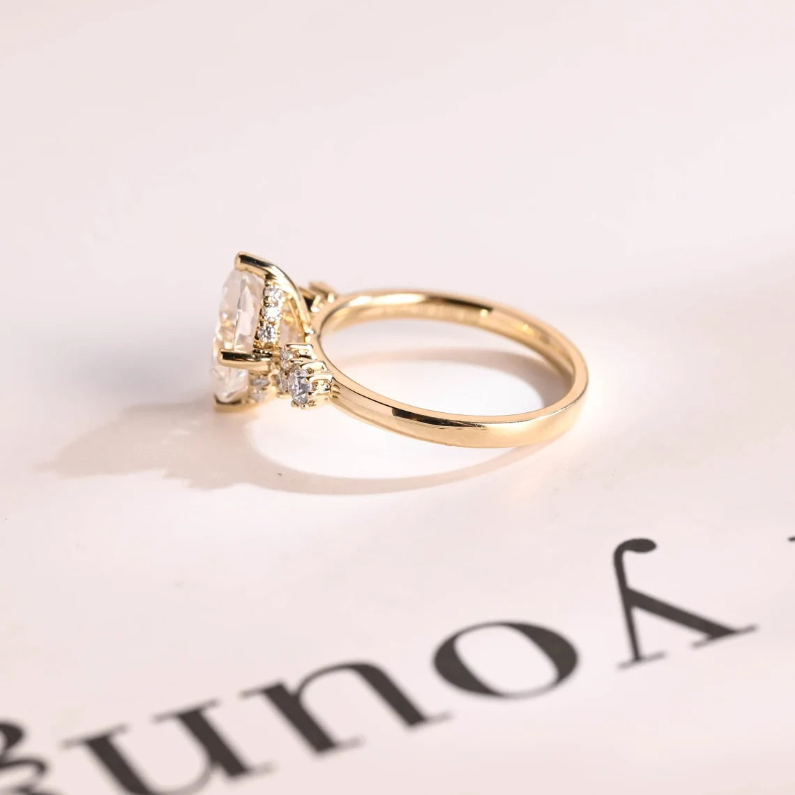 dainty moissanite ring