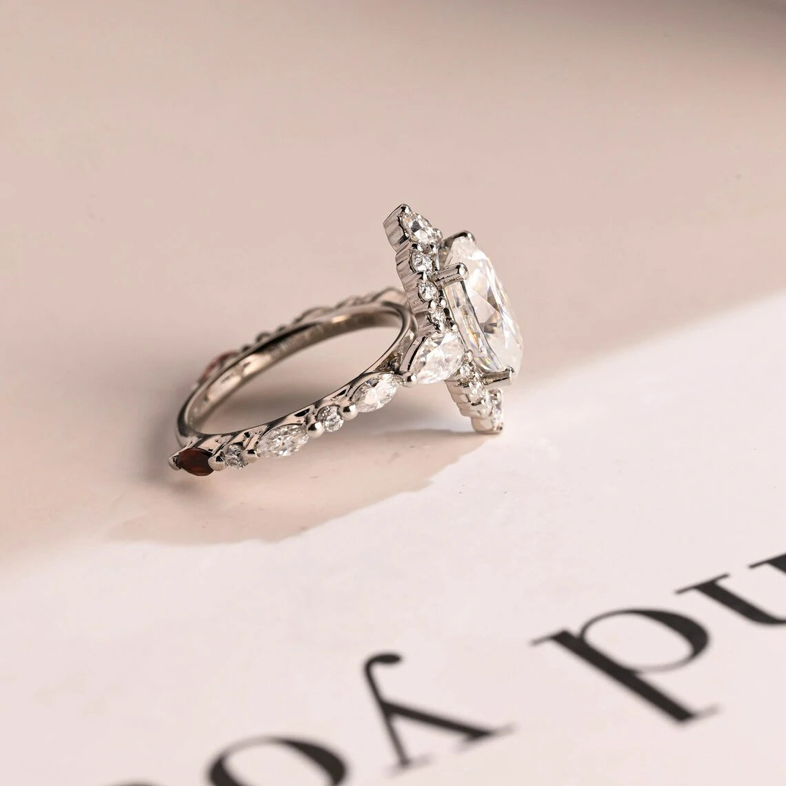 oval moissanite solitaire | unique moissanite engagement | lab grown diamond ring