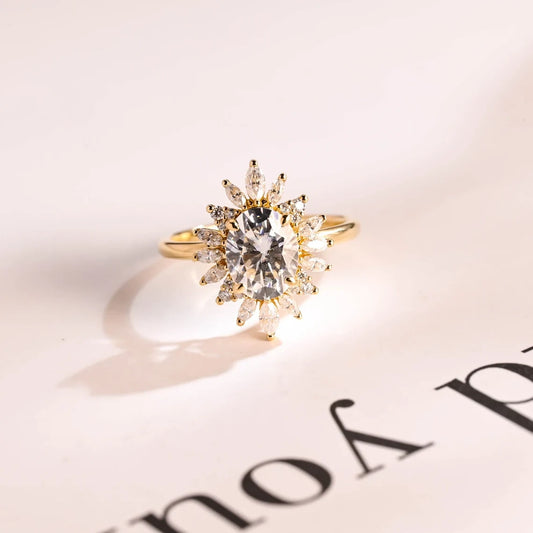 oval moissanite ring