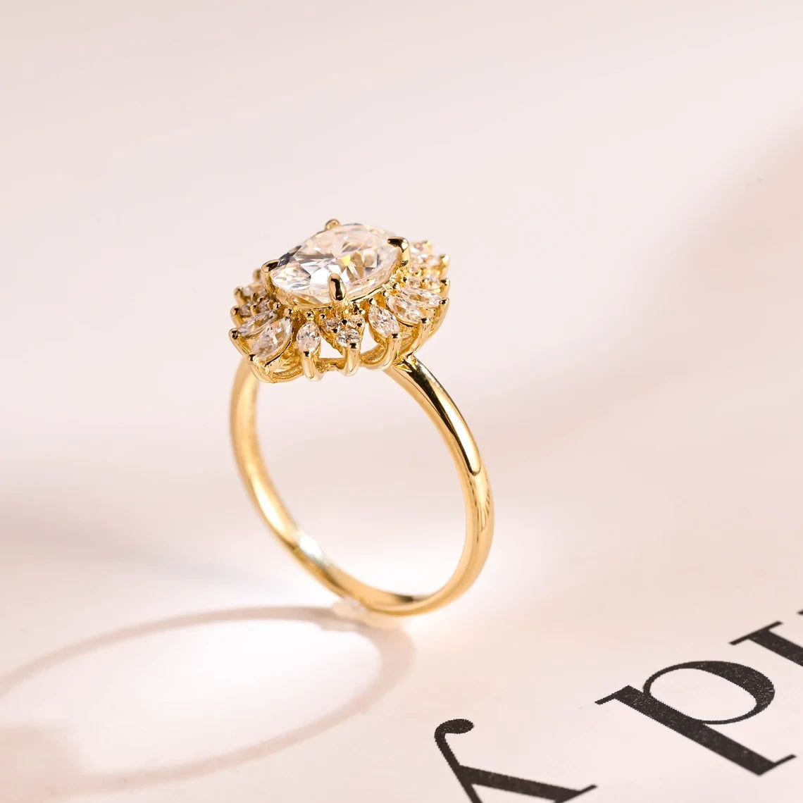 moissanite bridal ring