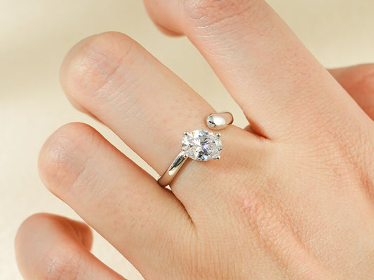 oval moissanite ring
